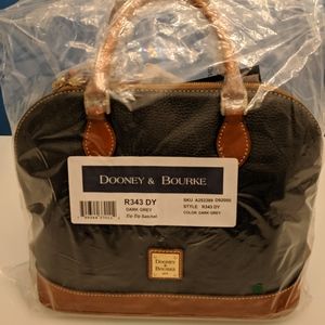 Dooney & Bourke Pebble Grain Zip Zip Satchel Black